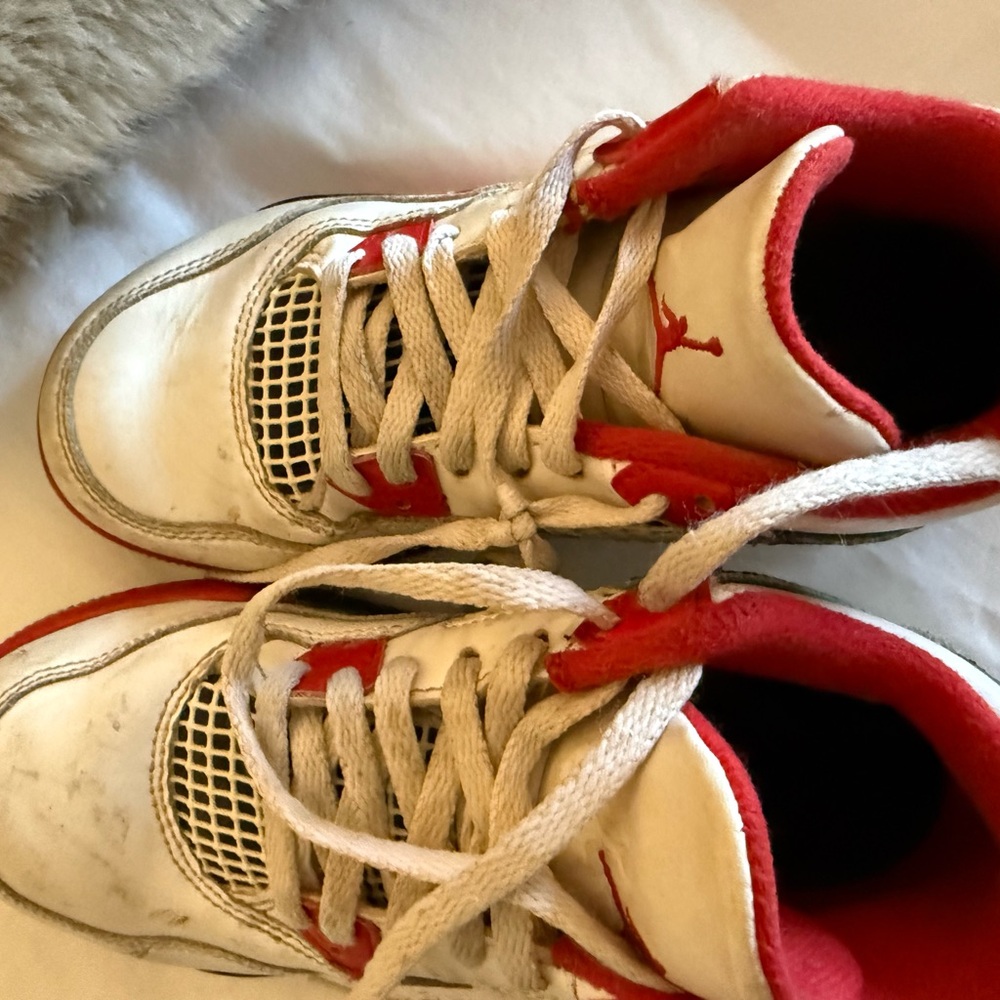 Classic Vintage Nike Jordans - Red and White Sneakers